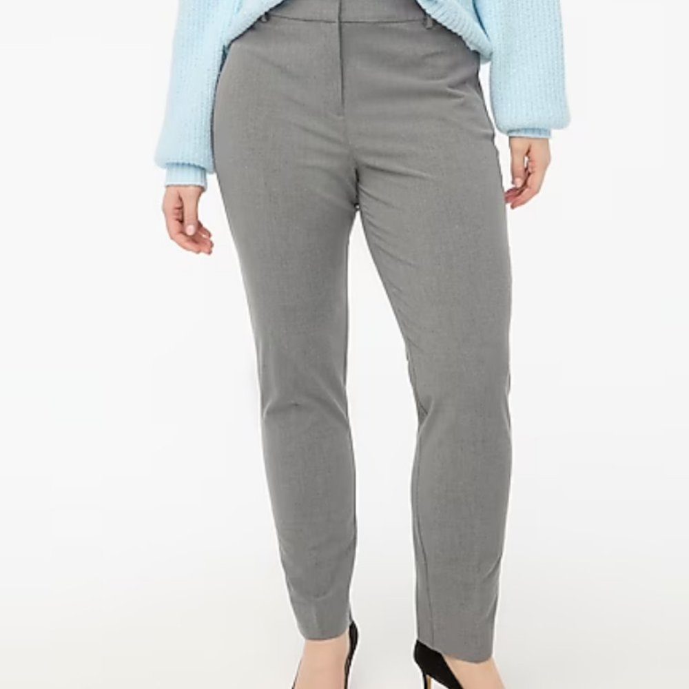 Like new! J. Crew Ruby Straight leg Pant in Gray Size 8 - Picture 2 of 13
